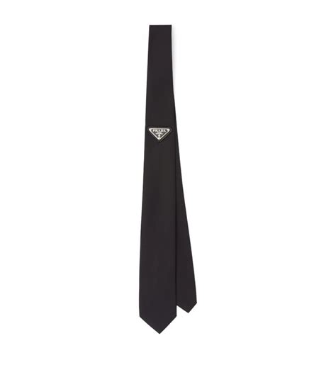 prada triangle tie